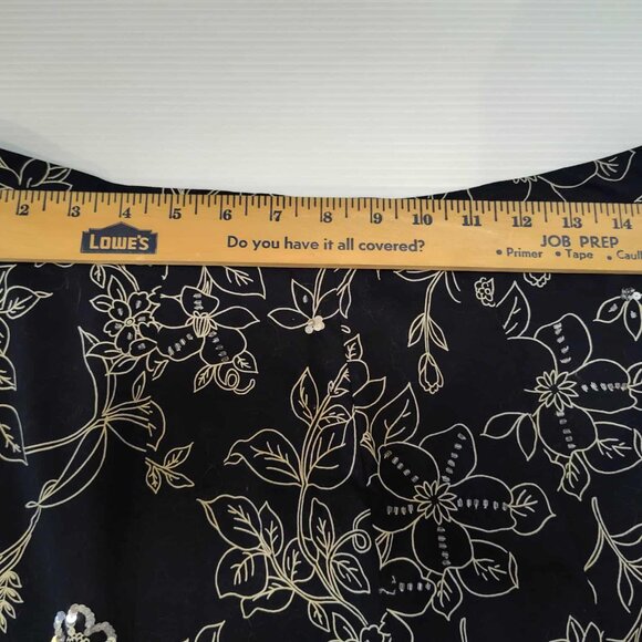 Ann Taylor LOFT Women's Black floral A-Line skirt, sequins & beads size 10 - Picture 11 of 12